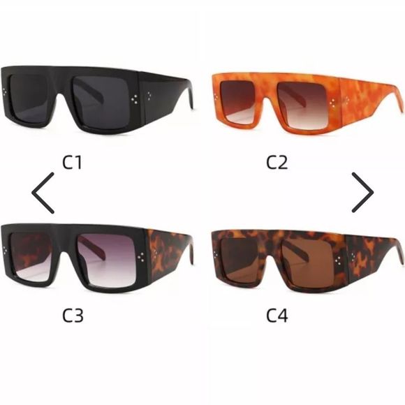 NWT OVERSIZED SQUARE FRAME DESIGNER STYLE SUNGLASSES  w Case Quality!! - Picture 10 of 13